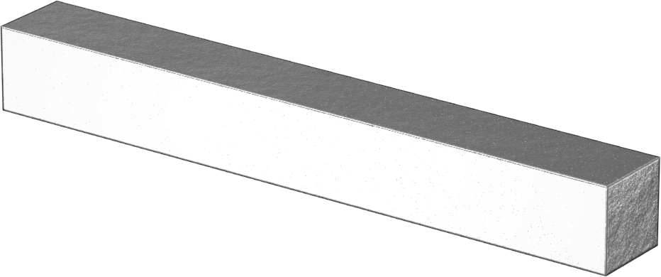 Yüksek Mukavemetli Sınıf 5 Titanyum Çubuk, 3/4“ Kalınlık x 3/4” Genişlik