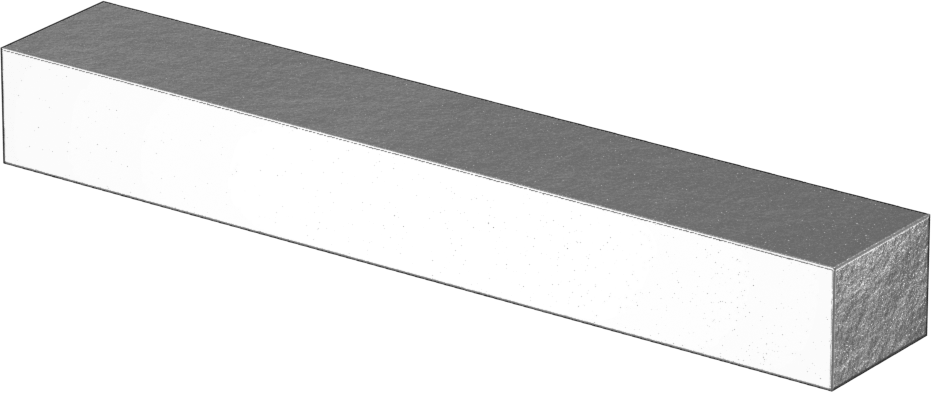 Yüksek Mukavemetli Sınıf 5 Titanyum Çubuk, 3/4“ Kalınlık x 1” Genişlik