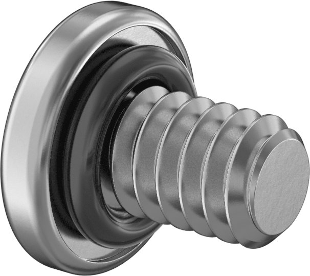 Sızdırmaz Silindir Başlı Vidalar, Buna-N Kauçuk O-Ring ile, 2-56 Diş Boyutu, 1/8" Uzunluk