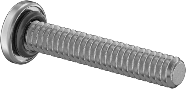 Sızdırmaz Silindir Başlı Vidalar, Buna-N Kauçuk O-Ring ile, 2-56 Diş Boyutu, 1/2" Uzunluk
