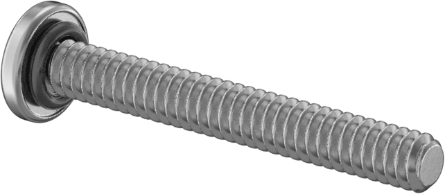 Sızdırmaz Silindir Başlı Vidalar, Buna-N Kauçuk O-Ring ile, 4-40 Diş Boyutu, 7/8" Uzunluk