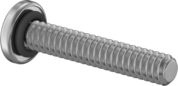 Sızdırmaz Silindir Başlı Vidalar, Silikon Kauçuk O-Ringli, 4-40 Diş Boyutu, 5/8" Uzunluk