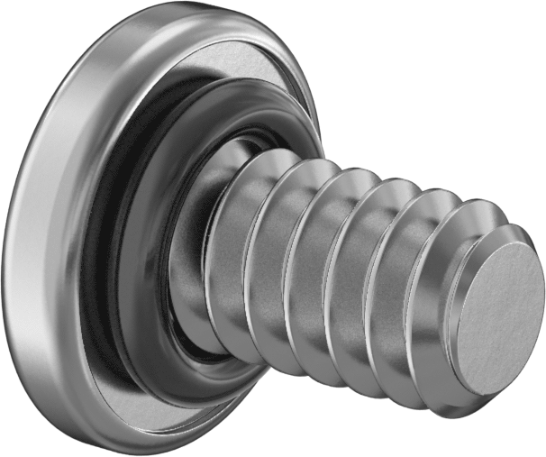 Sızdırmaz Silindir Başlı Vidalar, Viton® O-Ring ile, 4-40 Diş, 3/16" Uzunluk