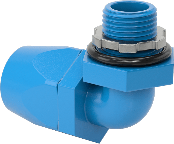 1/2 Dişi x NPT Erkek Acetal 90 Derece Adaptör, Sürekli Esnek Sıvı Sızdırmaz Plastik Kanal için