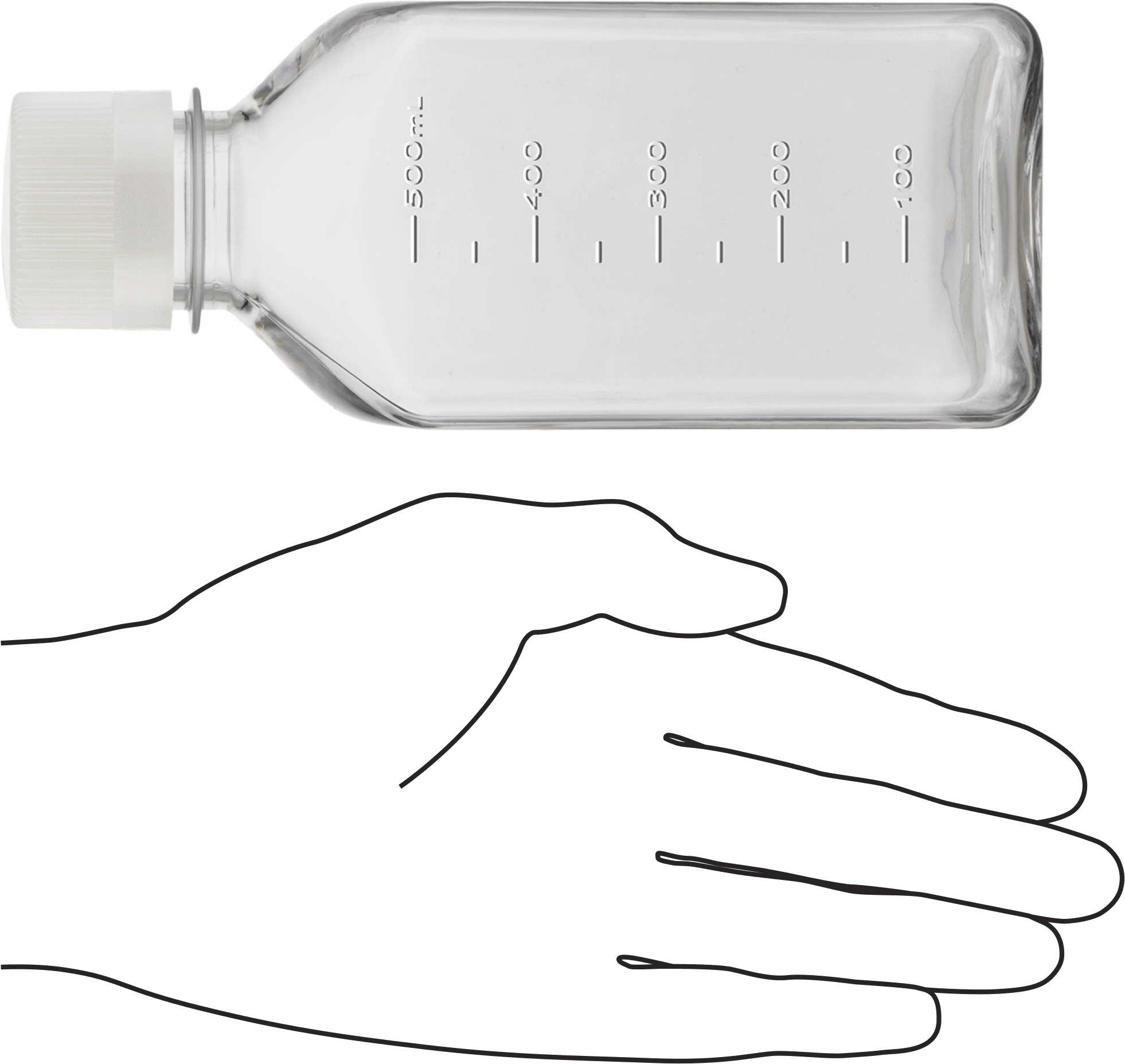 Dereceli Plastik Şişe, PETG Plastik, 16 FL. oz Kapasite