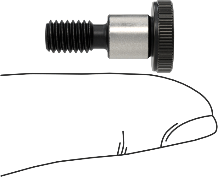 Düşük Profilli Omuzlu Vida, 8 mm Omuz Çapı, 8 mm Omuz Uzunluğu, M6 x 1 mm Diş