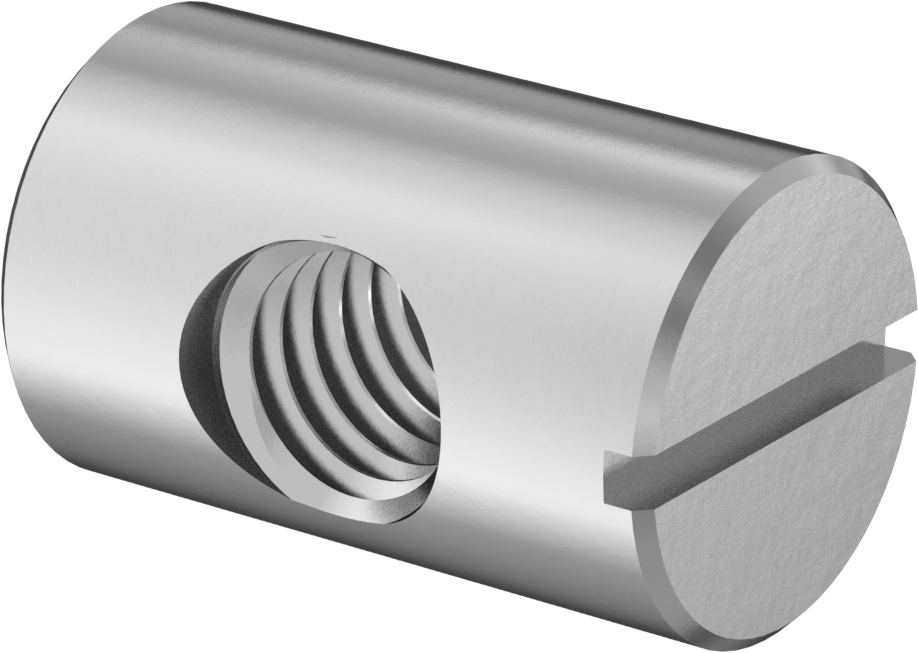 Ahşap için Dübeli Somunlar, 3/8"-16 Boyut, 1" Uzunluk