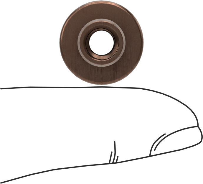 Bronz Kaplamalı Çelik Varil Bağlama, 1/4"-20, 0,472 inç Uzunluk