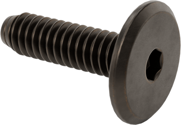 Ahşap için Bağlama Vidaları, Bronz Kaplama, 1/4“-20, 0,906” Diş Uzunluğu, 0,906“ Uzunluk, 0,669” Baş