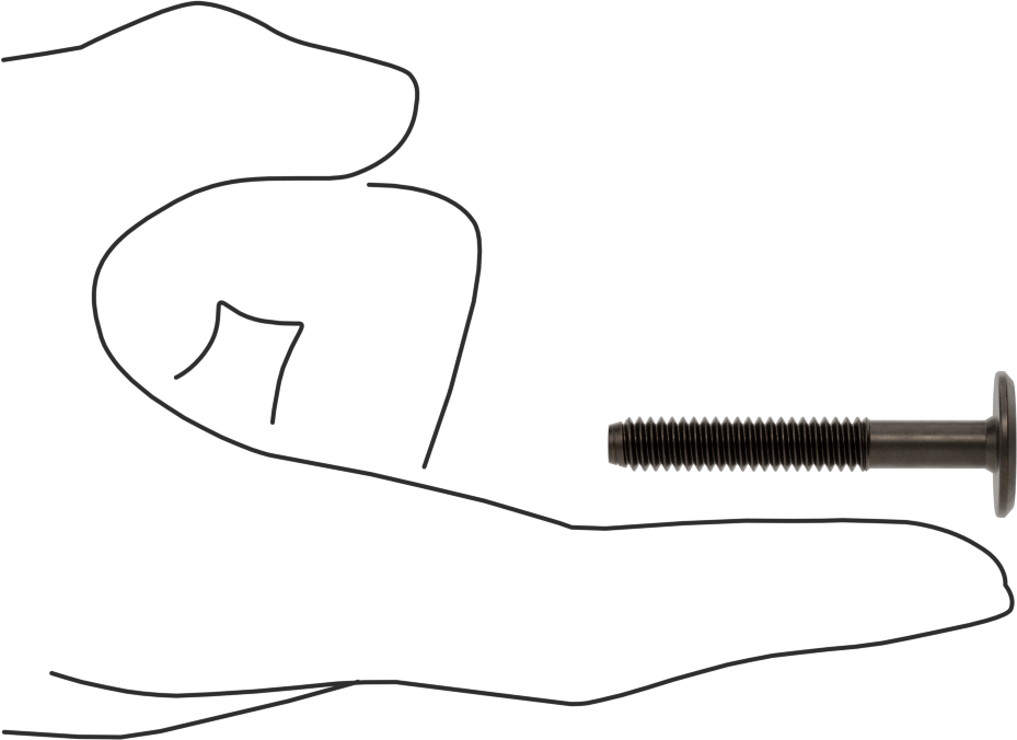 Ahşap için Bağlama Vidaları, Bronz, 1/4"-20, 1,181" Diş Uzunluğu, 1,772 inç Uzunluk, 0,669 inç Baş