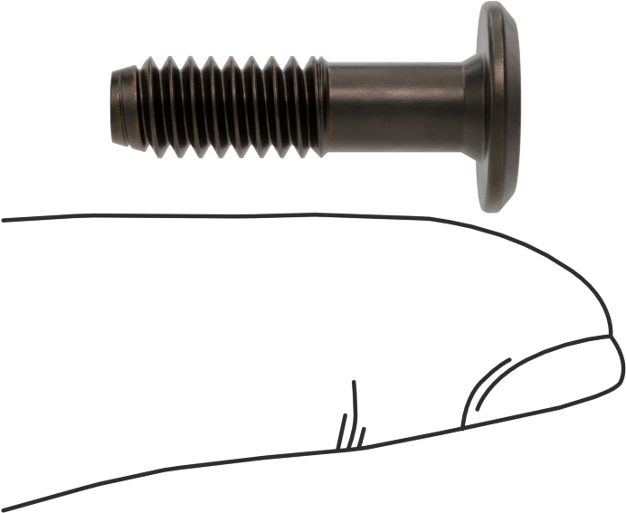 Ahşap için Bağlama Vidaları, Bronz Kaplama, 1/4“-20, 0,512” Diş Uzunluğu, 0,906“ Uzunluk, 0,519” Baş