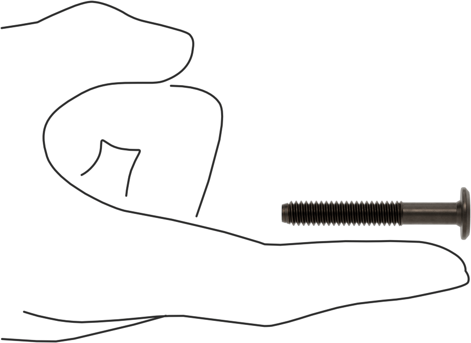 Ahşap için Bağlama Vidaları, Bronz, 1/4"-20, 1,181" Diş Uzunluğu, 1,772 inç Uzunluk, 0,519 inç Baş