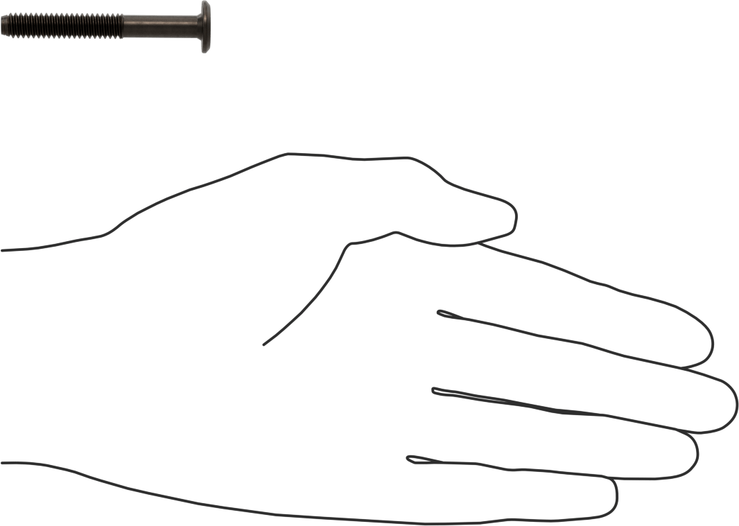 Ahşap için Bağlama Vidaları, Bronz, 1/4"-20, 1,181" Diş Uzunluğu, 1,969“ Uzunluk, 0,519” Başlık