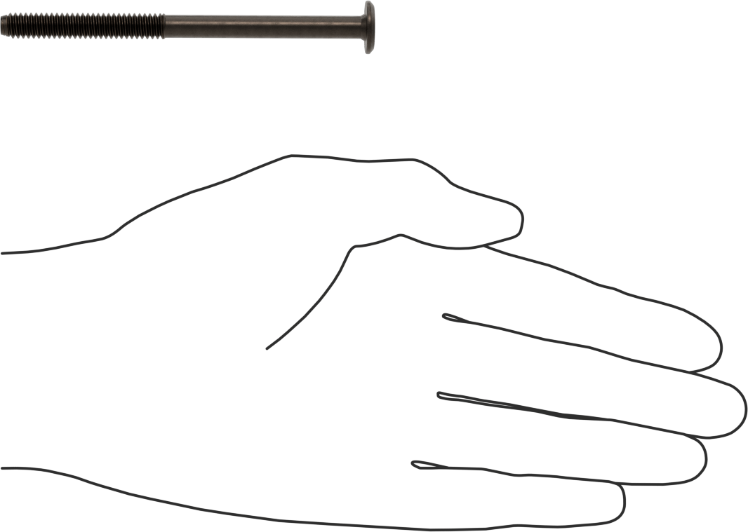 Ahşap için Bağlama Vidaları, Bronz, 1/4"-20, 1,575 inç Diş Uzunluğu, 3,543“ Uzunluk, 0,519” Baş