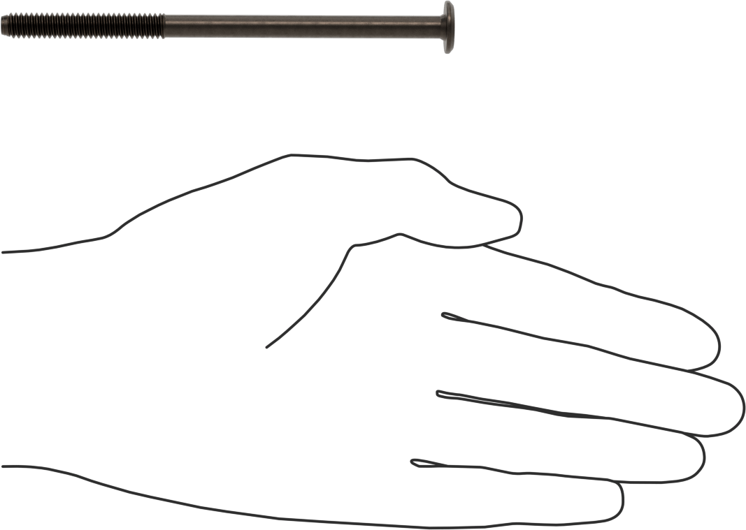 Ahşap için Bağlama Vidaları, Bronz, 1/4"-20, 1,575 inç Diş Uzunluğu, 4,328“ Uzunluk, 0,519” Başlık