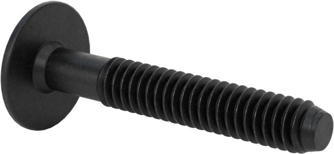 Ahşap için Bağlama Vidaları, Siyah, 1/4"-20, 1,181" Diş Uzunluğu, 1,578 inç Uzunluk, 0,669 inç Başlık