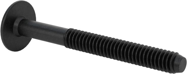 Ahşap için Bağlama Vidaları, Siyah, 1/4"-20, 1,575 inç Diş Uzunluğu, 2,359“ Uzunluk, 0,669” Baş