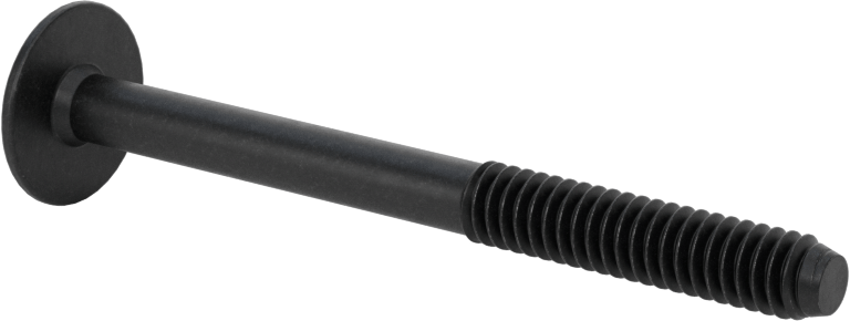 Ahşap için Bağlama Vidaları, Siyah, 1/4"-20, 1,181" Diş Uzunluğu, 2,756 inç Uzunluk, 0,669 inç Başlık