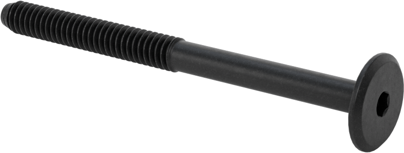Ahşap için Bağlama Vidaları, Siyah Oksit, 1/4"-20, 1,575 inç Diş Uzunluğu, 3,15“ Uzunluk, 0,669” Baş