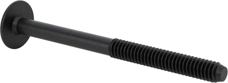 Ahşap için Bağlama Vidaları, Siyah Oksit, 1/4"-20, 1,575 inç Diş Uzunluğu, 3,15“ Uzunluk, 0,669” Baş