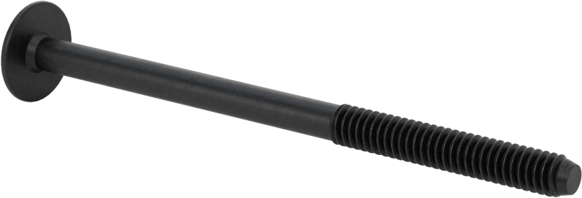 Ahşap için Bağlama Vidaları, Siyah, 1/4"-20, 1,575 inç Diş Uzunluğu, 3,937“ Uzunluk, 0,669” Başlık