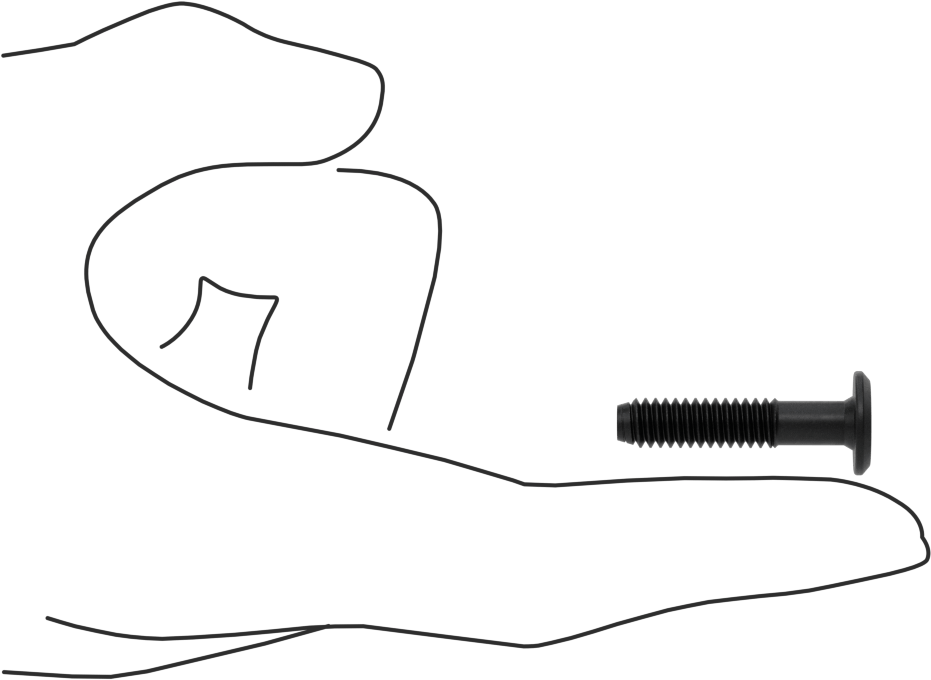 Ahşap için Bağlama Vidaları, Siyah Oksit, 1/4“-20, 0,787” Diş Uzunluğu, 1,181“ Uzunluk, 0,519” Baş
