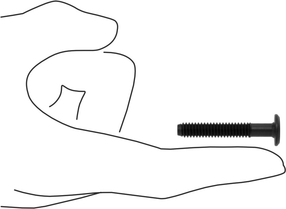Ahşap için Bağlama Vidaları, Siyah, 1/4"-20, 1,181" Diş Uzunluğu, 1,578 inç Uzunluk, 0,519 inç Başlık