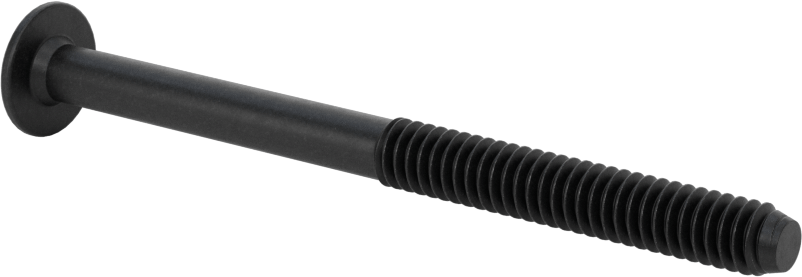Ahşap için Bağlama Vidaları, Siyah Oksit, 1/4"-20, 1,575 inç Diş Uzunluğu, 3,15“ Uzunluk, 0,519” Baş