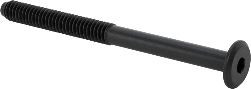 Ahşap için Bağlama Vidaları, Siyah Oksit, 1/4"-20, 1,575 inç Diş Uzunluğu, 3,15“ Uzunluk, 0,519” Baş