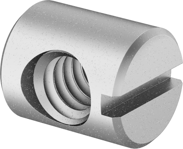 Ahşap için Dübeli Somunlar, 1/4"-20 Boyut, 0,472 inç Uzunluk