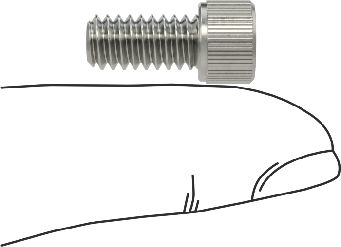 Temizlenmiş ve Torbalı 18-8 Paslanmaz Çelik Havalandırmalı Soket Başlı Vida, Yüksek Vakum, 1/4"-20 Diş Boyutu, 1/2" Uzunluk