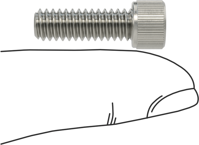 Temizlenmiş ve Torbalı 18-8 Paslanmaz Çelik Havalandırmalı Soket Başlı Vida, Yüksek Vakum, 1/4"-20 Diş Boyutu, 3/4" Uzunluk