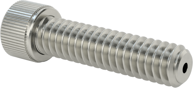 Temizlenmiş ve Torbalı 18-8 Paslanmaz Çelik Havalandırmalı Soket Başlı Vida, Yüksek Vakum, 1/4"-20 Diş Boyutu, 1" Uzunluk