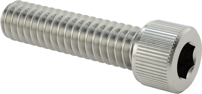 Temizlenmiş ve Torbalı 18-8 Paslanmaz Çelik Havalandırmalı Soket Başlı Vida, Yüksek Vakum, 1/4"-20 Diş Boyutu, 1" Uzunluk