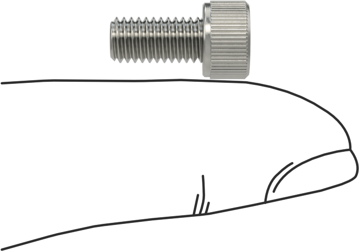 Temizlenmiş ve Torbalı 18-8 Paslanmaz Çelik Havalandırmalı Soket Başlı Vida, Yüksek Vakum, M5 x 0,80 mm Diş Boyutu, 10 mm Uzunluk