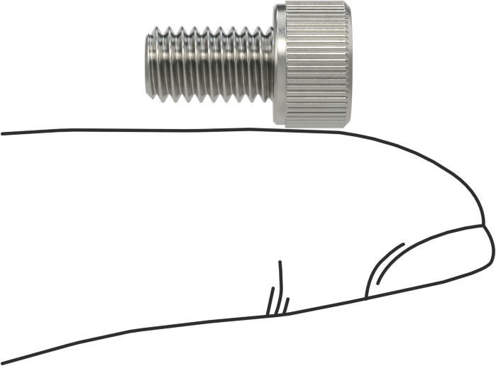 Temizlenmiş ve Torbalı 18-8 Paslanmaz Çelik Havalandırmalı Soket Başlı Vida, Yüksek Vakum, M6 x 1 mm Diş Boyutu, 10 mm Uzunluk