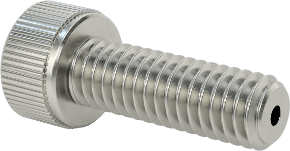 Temizlenmiş ve Torbalı 18-8 Paslanmaz Çelik Havalandırmalı Soket Başlı Vida, Yüksek Vakum, M4 x 0,70 mm Diş Boyutu, 12 mm Uzunluk