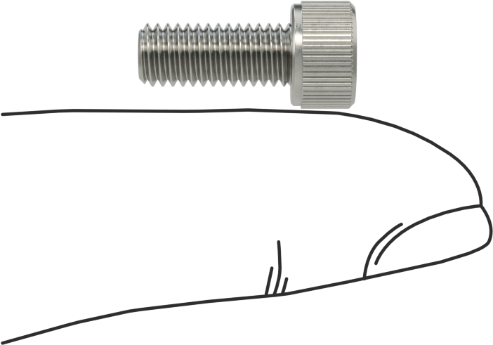 Temizlenmiş ve Torbalı 18-8 Paslanmaz Çelik Havalandırmalı Soket Başlı Vida, Yüksek Vakum, M5 x 0,80 mm Diş Boyutu, 12 mm Uzunluk