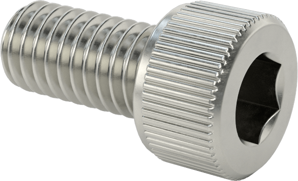 Temizlenmiş ve Torbalı 18-8 Paslanmaz Çelik Havalandırmalı Soket Başlı Vida, Yüksek Vakum, M6 x 1 mm Diş Boyutu, 12 mm Uzunluk