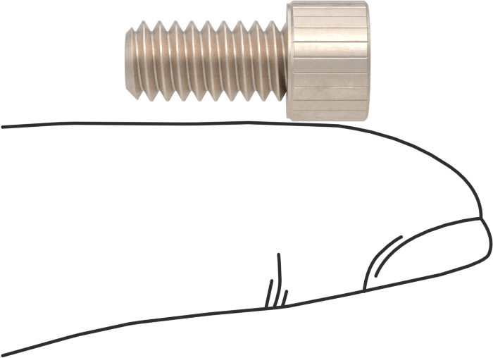 Temizlenmiş ve Torbalı 18-8 Paslanmaz Çelik Soket Başlı Vida, Yüksek Vakum için, 1/4"-20 Diş Boyutu, 1/2" Uzunluk