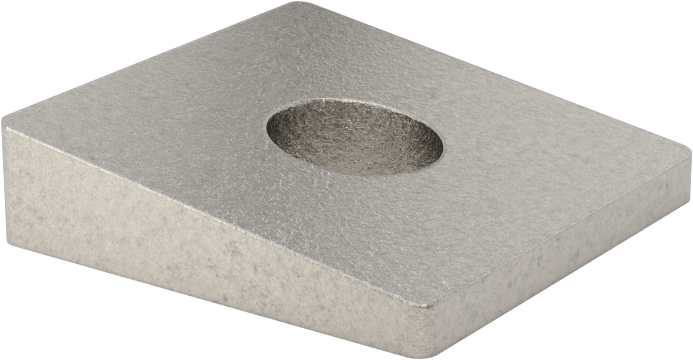 18-8 Paslanmaz Çelik Düzeltme Pulları, I-Kirişler için, 3/8" Vida Boyutu, 0.438" ID