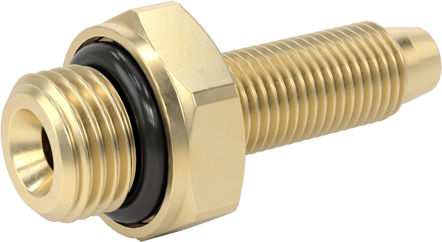 Hava ve Su için Vidalı Hortum Bağlantı Elemanları, Pirinç Adaptör, 1/4" Hortum İç Çapı için, 1/4 BSPP Erkek