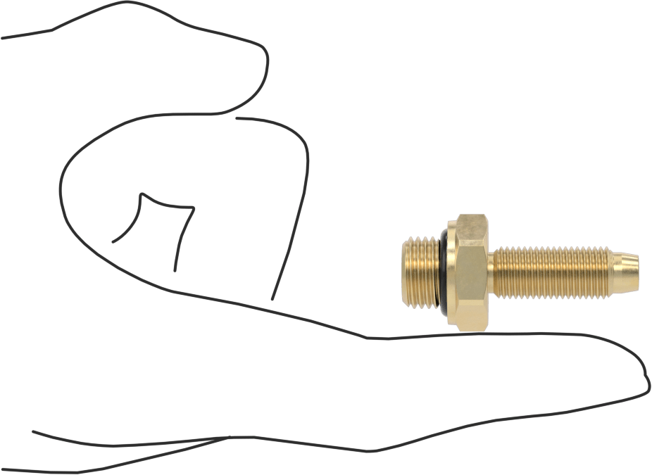 Hava ve Su için Vidalı Hortum Bağlantı Elemanları, Pirinç Adaptör, 1/4" Hortum İç Çapı için, 1/4 BSPP Erkek