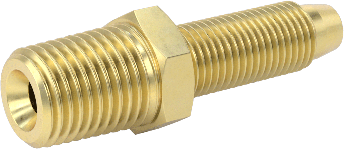Hava ve Su için Vidalı Hortum Bağlantı Elemanları, Pirinç Adaptör, 1/4" Hortum İç Çapı için, 1/4 BSPT Erkek