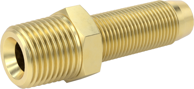 Hava ve Su için Vidalı Hortum Bağlantı Elemanları, Pirinç Adaptör, 1/2" Hortum İç Çapı için, 1/2 BSPT Erkek