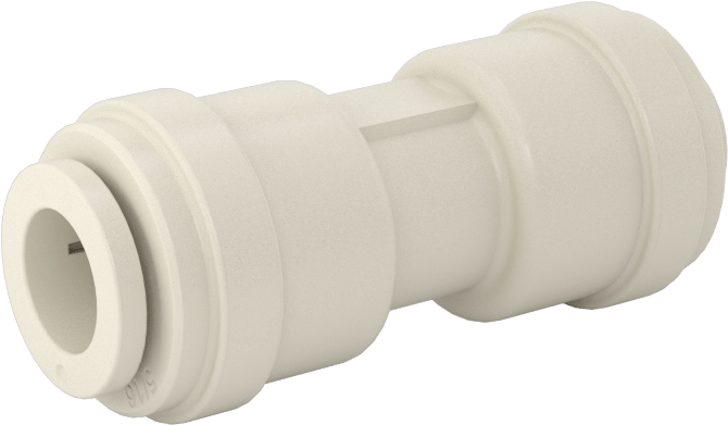 Gıda ve İçecek için İt-Bağlantı Elemanı, Düz Redüktör, 5/16“ x 1/4” Dış Çaplı Tüp için, Beyaz