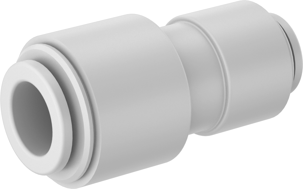 Gıda ve İçecek için İt-Bağlantı Elemanı, Düz Redüktör, 3/8“ x 1/4” Dış Çaplı Boru için, Beyaz