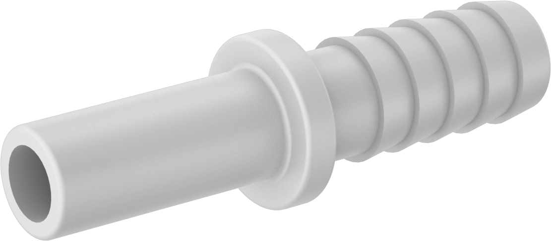 Gıda ve İçecek için İt-Bağlantı Elemanı, 3/8" Boru Gövde Dış Çapı, 3/8" İç Çaplı Boru için Çivili Uç, Beyaz