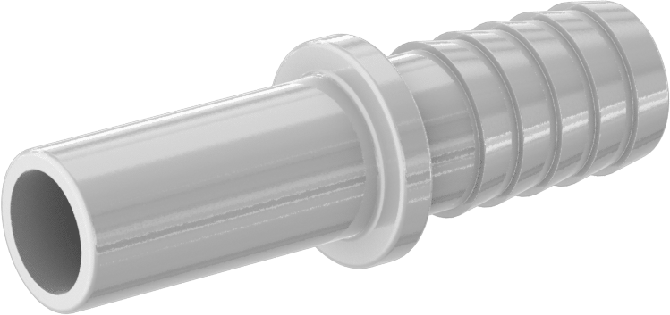 Gıda ve İçecek için İt-Bağlantı Elemanı, 1/2" Boru Gövde Dış Çapı, 1/2" İç Çaplı Boru için Çivili Uç, Beyaz
