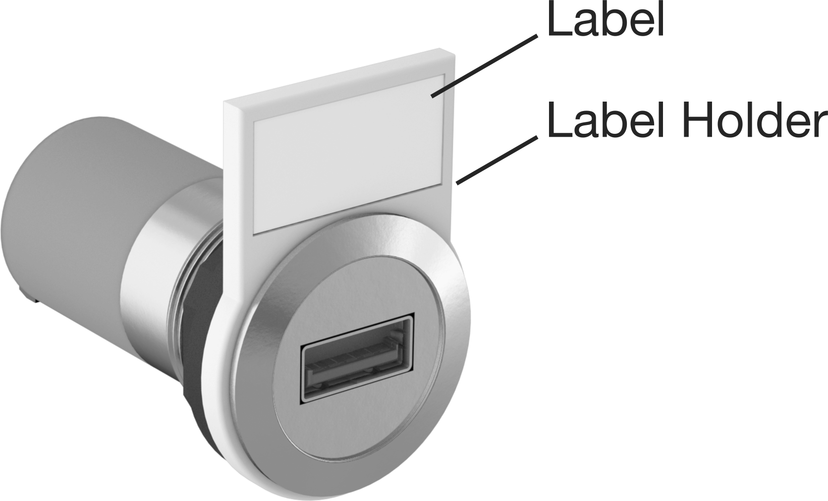 Shown with Label and Label Holder